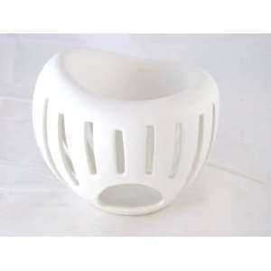 Biedermann & Sons Ceramic Abstract Design White Slotted Tart Warmer