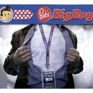  Bobs Big Boy Lanyard Key Chain with Ticket Holder   Blue 