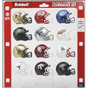  Big 12 Conference 12pc Mini Replica Helmet Set Sports 