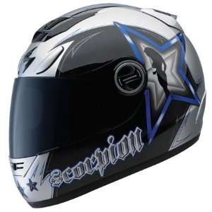   : Scorpion EXO 700 Graphic Helmet   Hollywood Blue: Sports & Outdoors