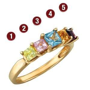    Garland Princess Stone Mothers Ring/10kt yellow gold: Jewelry