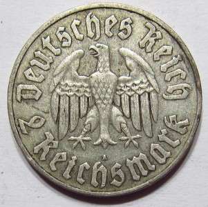   REICHSMARK 1 Yr Type 542k MARTIN LUTHER Third Reich NAZI GERMANY