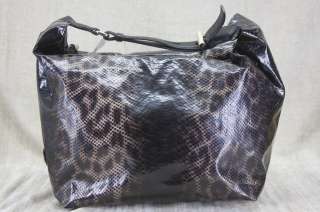 Jimmy Choo Beales Dark grey brown Snake Print Hobo bag purse NEW $ 