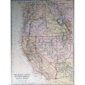   Blackie 1882 Antique Map of the Western United States: Office Products