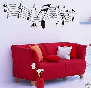 120 cm Music Notes Vinyl Home Art Decal Wall Stickers S  