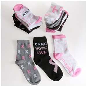  Assorted Breast Cancer Awareness Socks Toys & Games