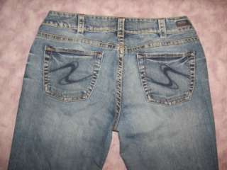 Silver SUKI Jeans 34 x 32 Womens Bootcut Flare Indigo L9916SA338 Z1587 