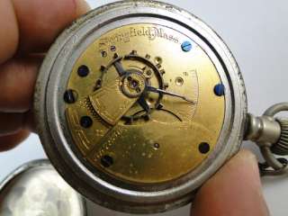 Antique Hampden Pocket Watch Silverode 18s 1880s Victorian Springfield 