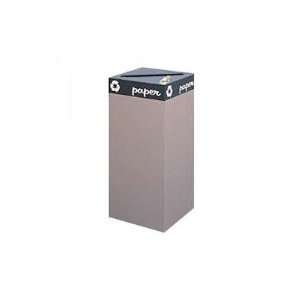   Square 44 H Recycling Receptacles Color: Brown: Office Products