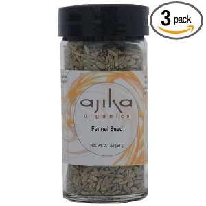 Ajika Organic Fennel Seed, 2 Ounce (Pack of 3)  Grocery 