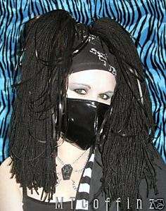 Cyber Goth DIY Surgical Mask Cosplay Black PVC Rave  