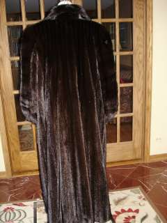 Magnificent SCAASI FEMALE RANCH MINK FUR COAT 52 LENGTH & HUGE 106 