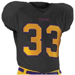   Youth Dazzle Custom Football Jerseys BK   BLACK YL