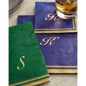  Caspari 100 Malachite Cocktail Napkins 