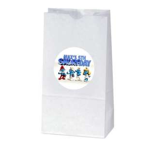 SMURF Movie Party Favors TREAT BAG STICKERS  