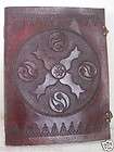  celtic hand emboss design leather notebook journal diary sketchbook