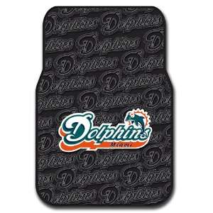  Miami Dolphins NFL Car Front Floor Mats (2 Front): Sports 