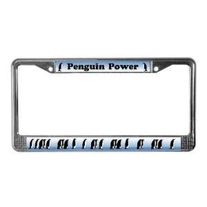  Penguin Power Penguin License Plate Frame by CafePress 