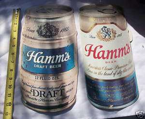 Hamms Beer Barrel Keg Cardboard Bar Store Sign Lot  