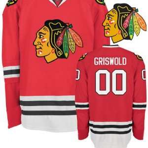 EDGE Chicago Blackhawks NHL Jerseys #00 Clark Griswold Hockey Home Red 