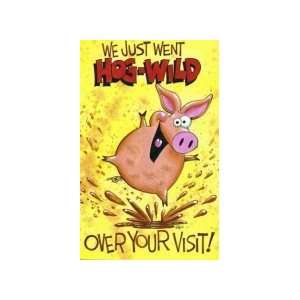  Postcards Visitor We Just Went Hog Wild (Package of 25 