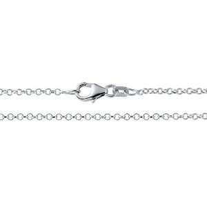  Sterling Silver 925 Rolo Chain Necklace 18 Inch   Nickel 