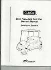 Club Car Owners Manual   2008 Precedent Gas/Electric