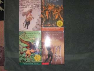 Lot of 4 Chronicles of Narnia Books #1 2 6 7 C.S. Lewis  