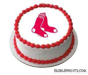 Boston Red Sox Baseball Edible Image Icing Cake Topper  