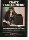 Yngwie Malmsteen   Crate G60GT Amp 1987 PICTURE AD