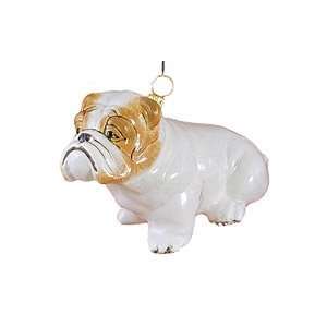  Blown Glass Bulldog Ornament