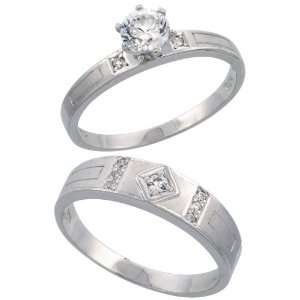   Engagement Ring & 5.5mm Mans Wedding Band ), Size 10 