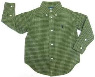   Button down Dress Shirt in Olive Green; Navy Blue Pony: Clothing