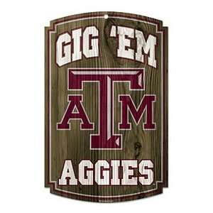  Texas A&M Aggies NCAA Wood Sign