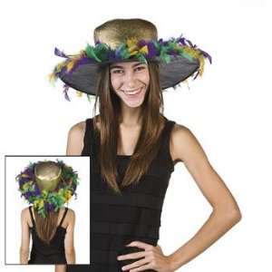  Mardi Gras Feather Hat   Hats & Novelty Hats Health 