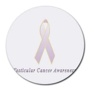  Testicular Cancer Awareness Ribbon Round Mouse Pad Office 