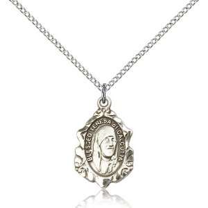925 Sterling Silver Blessed Mother Teresa of Calcutta Medal Pendant 3 