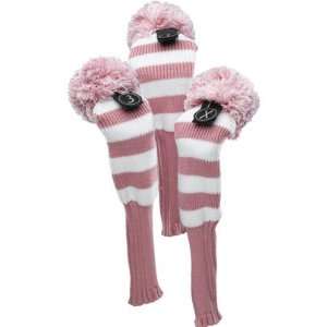  ZTech Womens Retro Headcover 3 Pack( COLOR Pink/White 