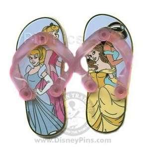  Disney Pins   Sandals   Flip Flops   Princesses 2 Pin Set 
