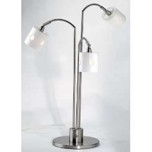     Lite Source  3 lite Table Lamp, Ps W/opal Clear Glass Shade, Jc/g4