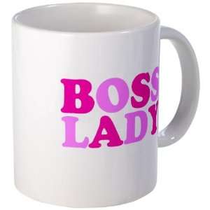  BOSS LADY pink Funny Mug by CafePress: Kitchen & Dining