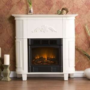  Grant Petite Electric Fireplace in Ivory