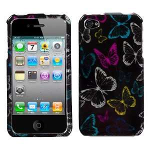  Apple Iphone 4, 4s Phone Protector Hard Cover Case Black 