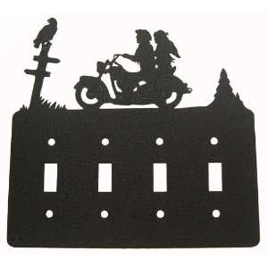  Motorcycle COUPLE QUADRUPLE LIGHT SWITCH PLATE COVER
