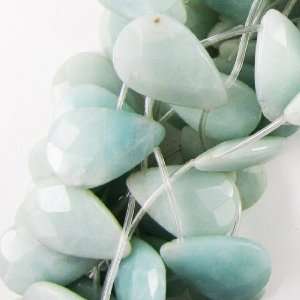  30mm faceted natural blue ite teardrop beads 16 