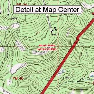   Topographic Quadrangle Map   Mount Baldy, Arizona (Folded/Waterproof
