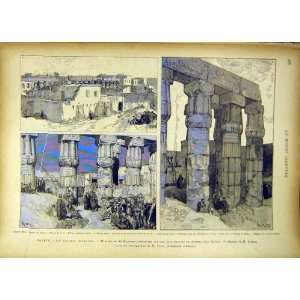  Egypt Police Maspero Louxor Prison Sketches Print 1885 