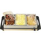 Server Cooker & Heating Mini Buffet Serving Tray, 3 Station Food 