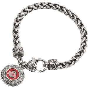    Ohio State Buckeyes Ladies Heart Clasp Bracelet