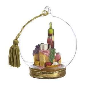  Wine and Cheese Christmas Ornament: Home & Kitchen